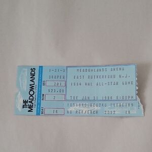 Vintage 1984 NHL All-Star Game Ticket
